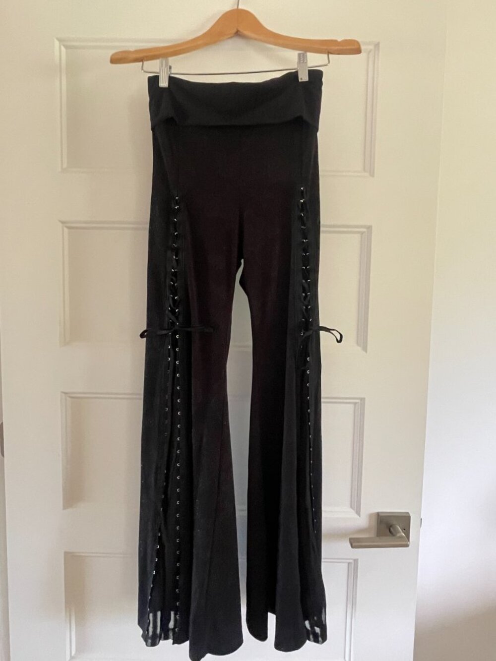 Temple Ro Hendrix Bell Bottom Lace Up Pant
